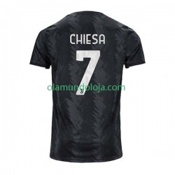 Camisola Juventus Chiesa 7 Homem Equipamento Segundo 2022-2023 Manga Curta